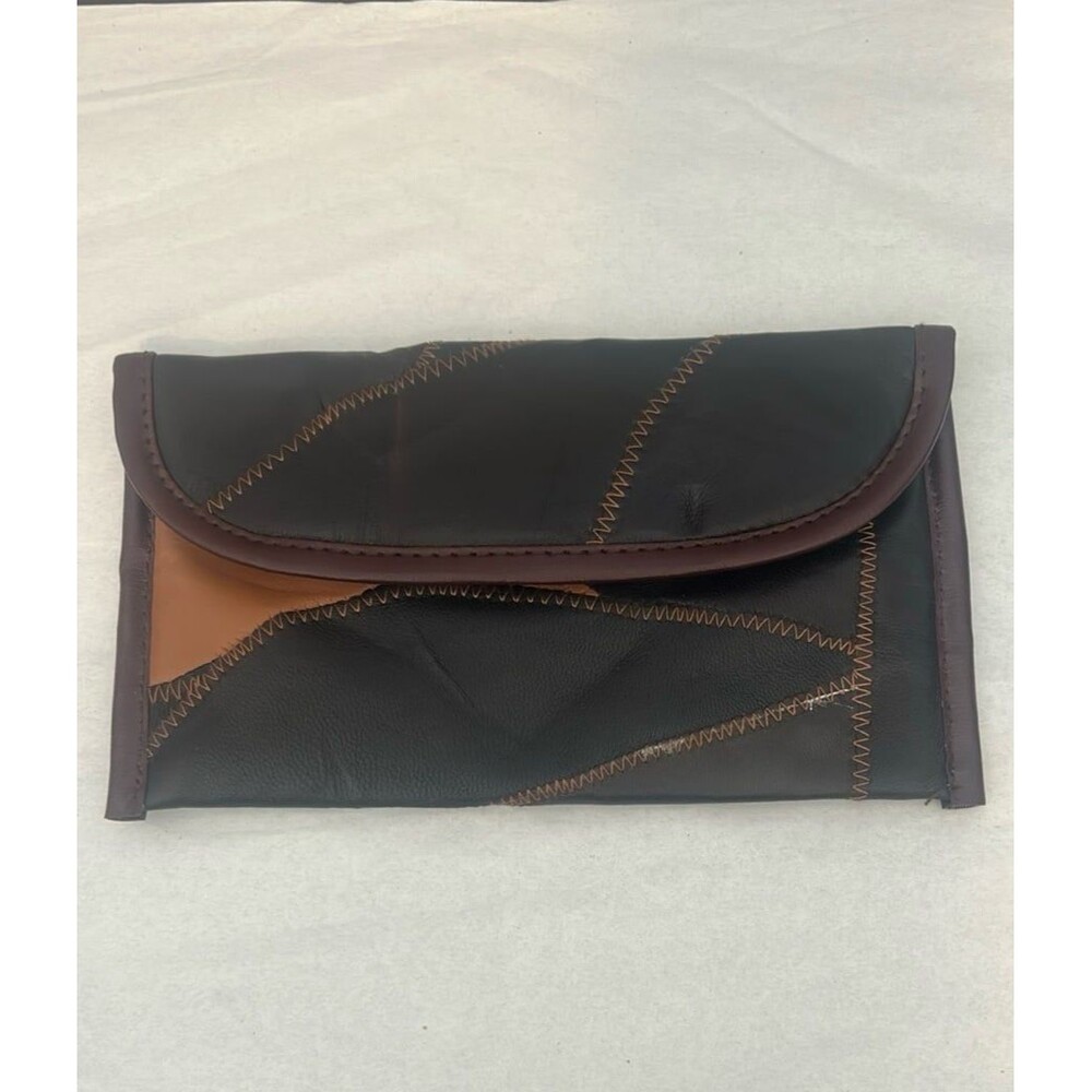 Classic Black and Brown Leather Wallets with Contrast Stitching